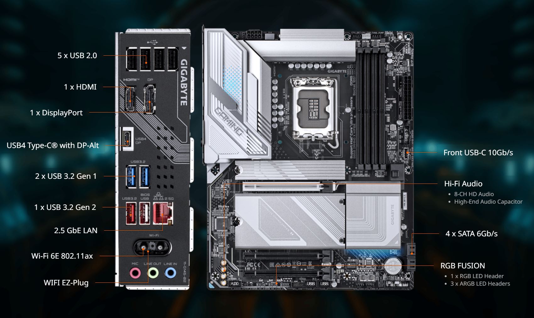 GIGABYTE B860 GAMING X WIFI6E Intel Core Ultra (Series 2) LGA 1851